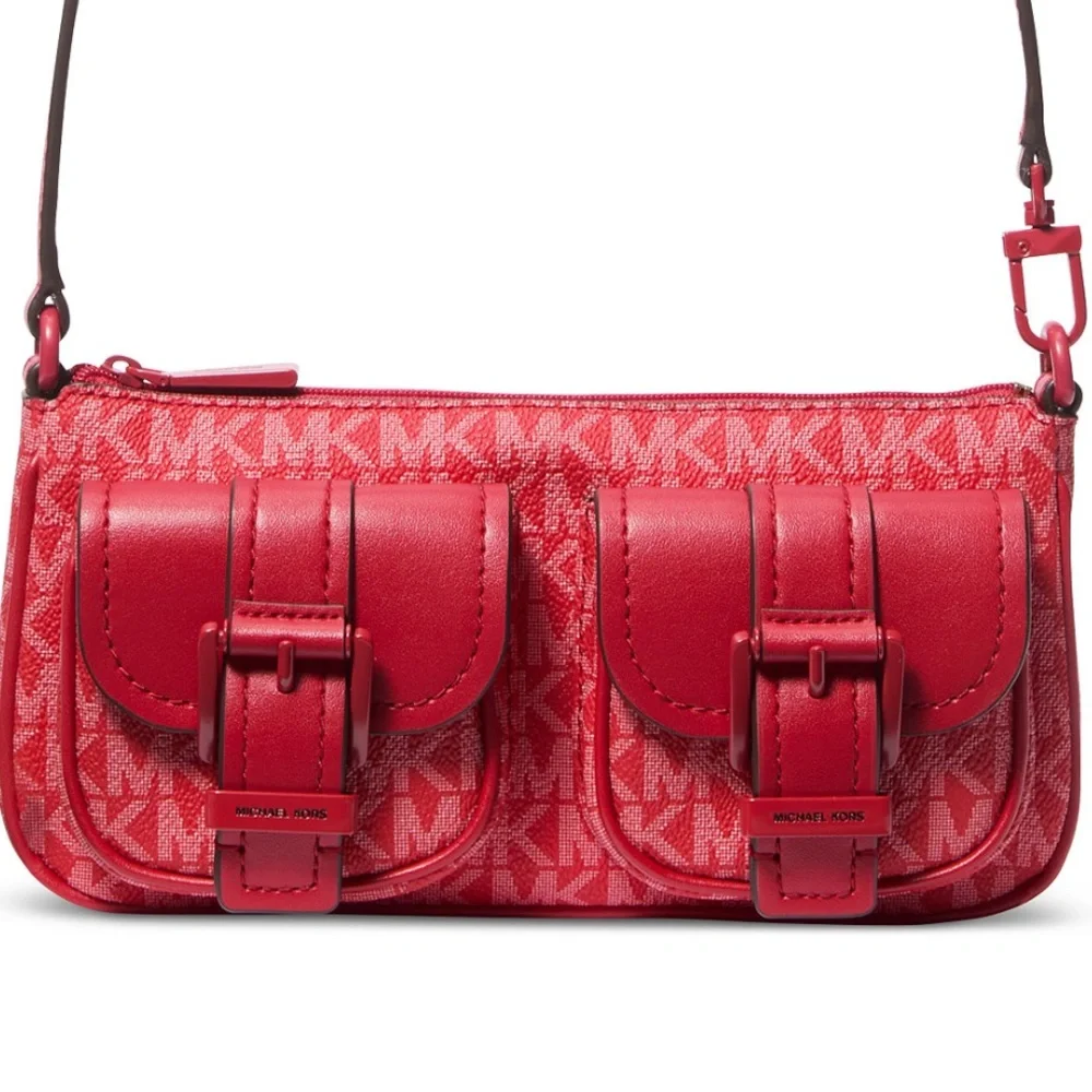 🍒🎄MICHAEL Michael Kors Zoe Convertible Signature Logo Shoulder Bag